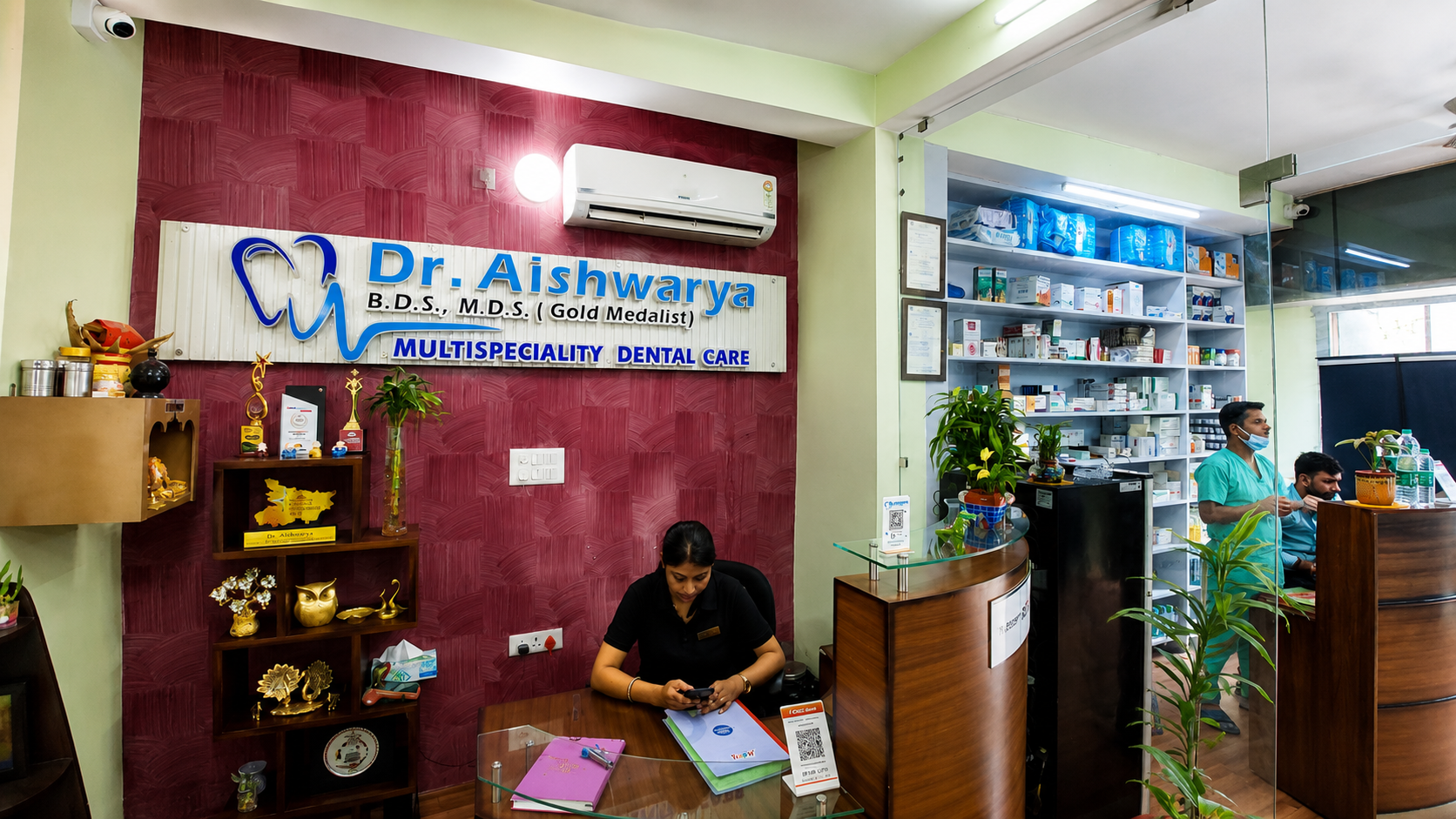 Medication counseling at Dr. Aishwarya Pharmacy